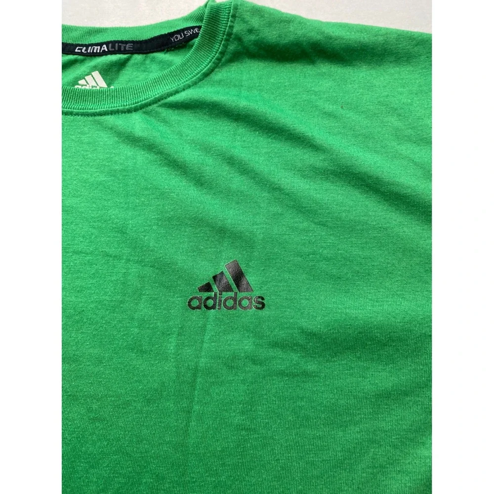 Adidas Mens Climalite Short Sleeve Performance T-Shirt Green X26670 Size M
